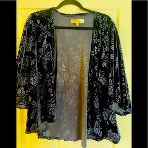 Magnolia Sky Velvet deep blue top